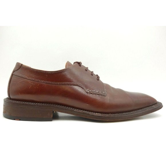 Rinaldi By Lloyd Brown Leather Lace Up Dress Oxfords Shoes Men's 42 / 8 - Picture 1 of 11